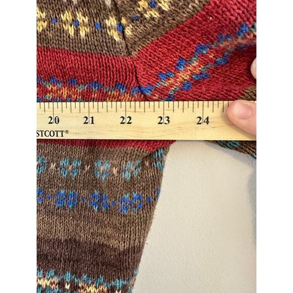 Tiara International Womens Vintage Fair Isle Zip Up Sweater Grandmacore Knit XL - Picture 4 of 6